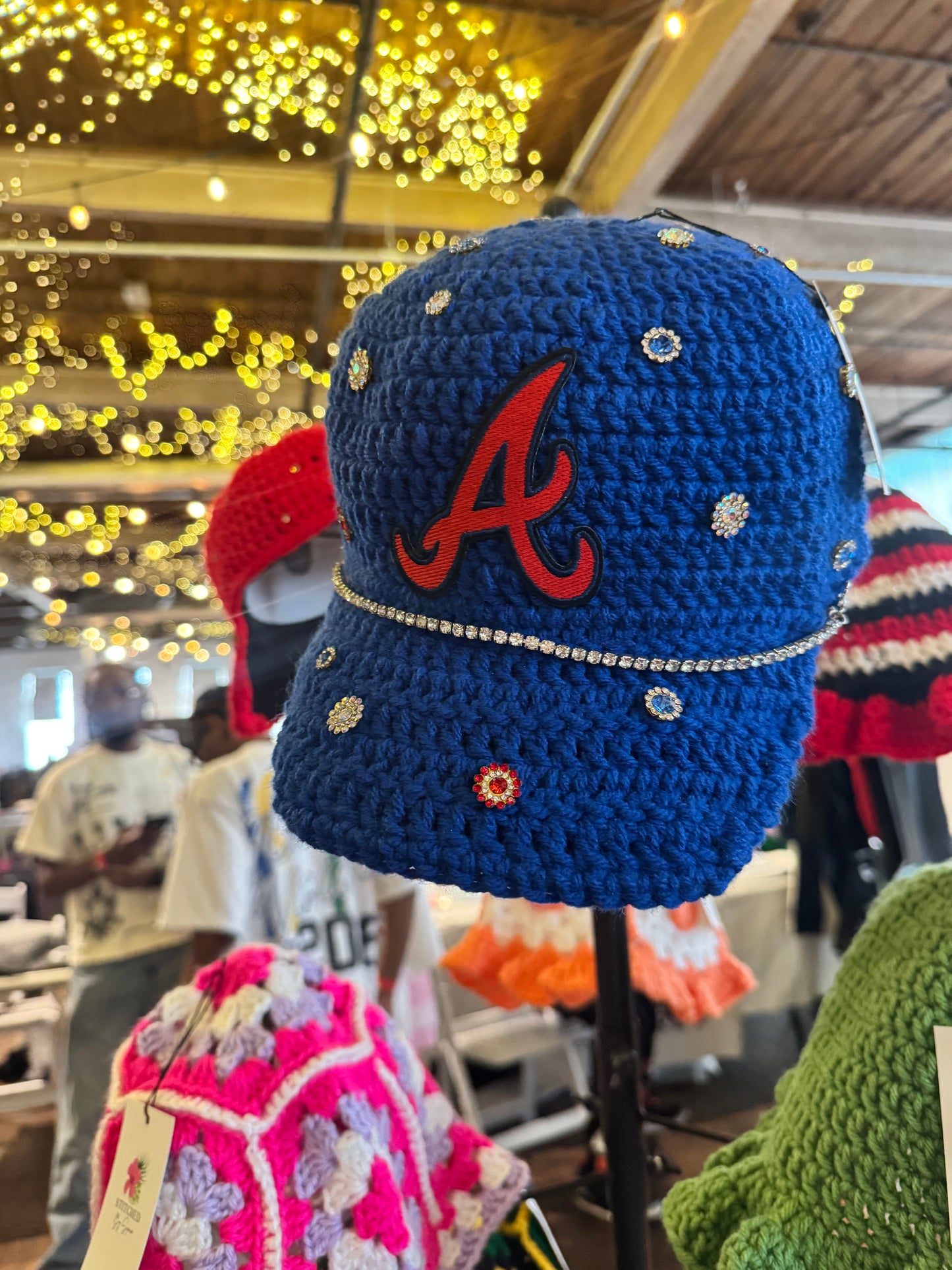 Customizable Crochet Bling Trucker Hat