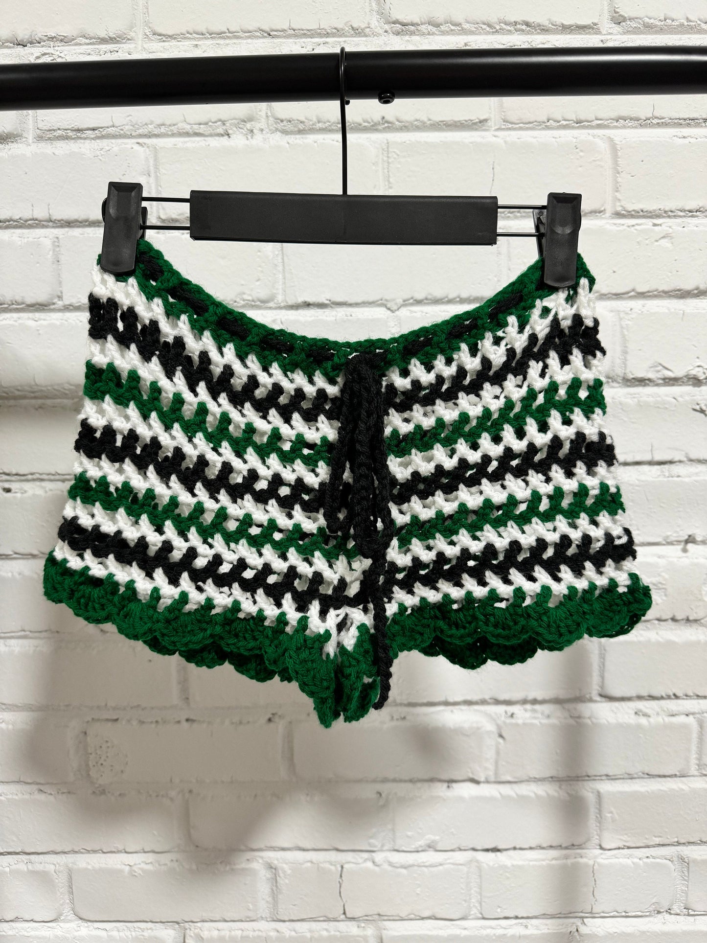 Crochet Mesh Shorts - XS Premade Ready to Ship