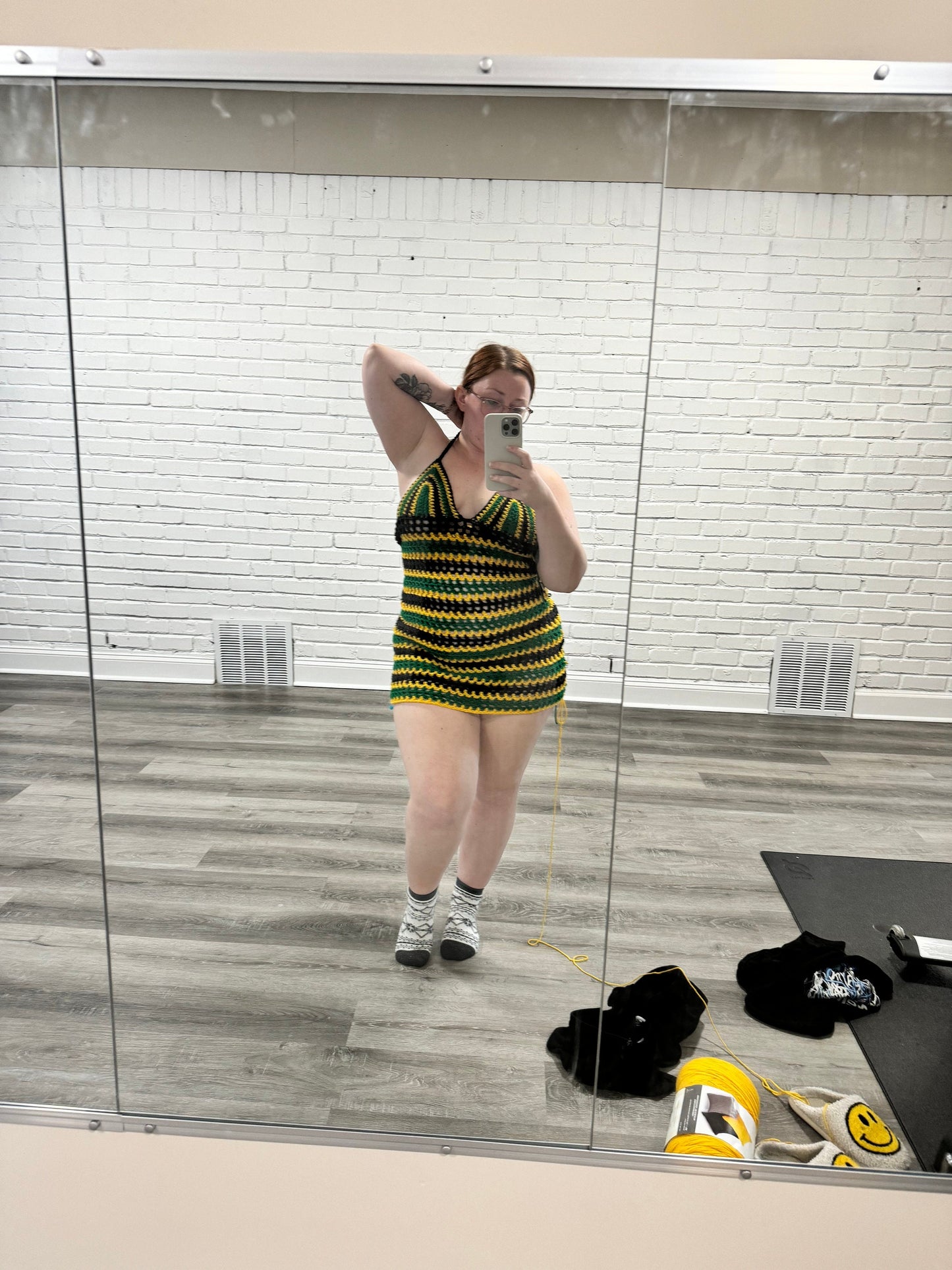 Jamaica Mesh Crochet Dress