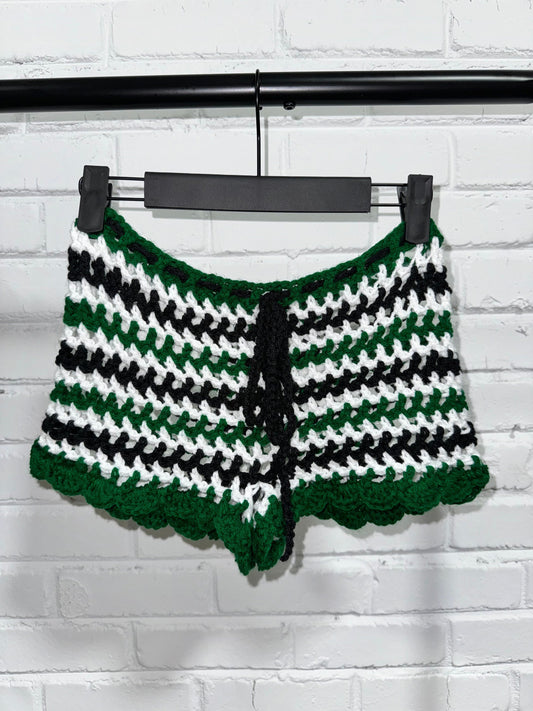 Crochet Mesh Shorts - XS Premade Ready to Ship