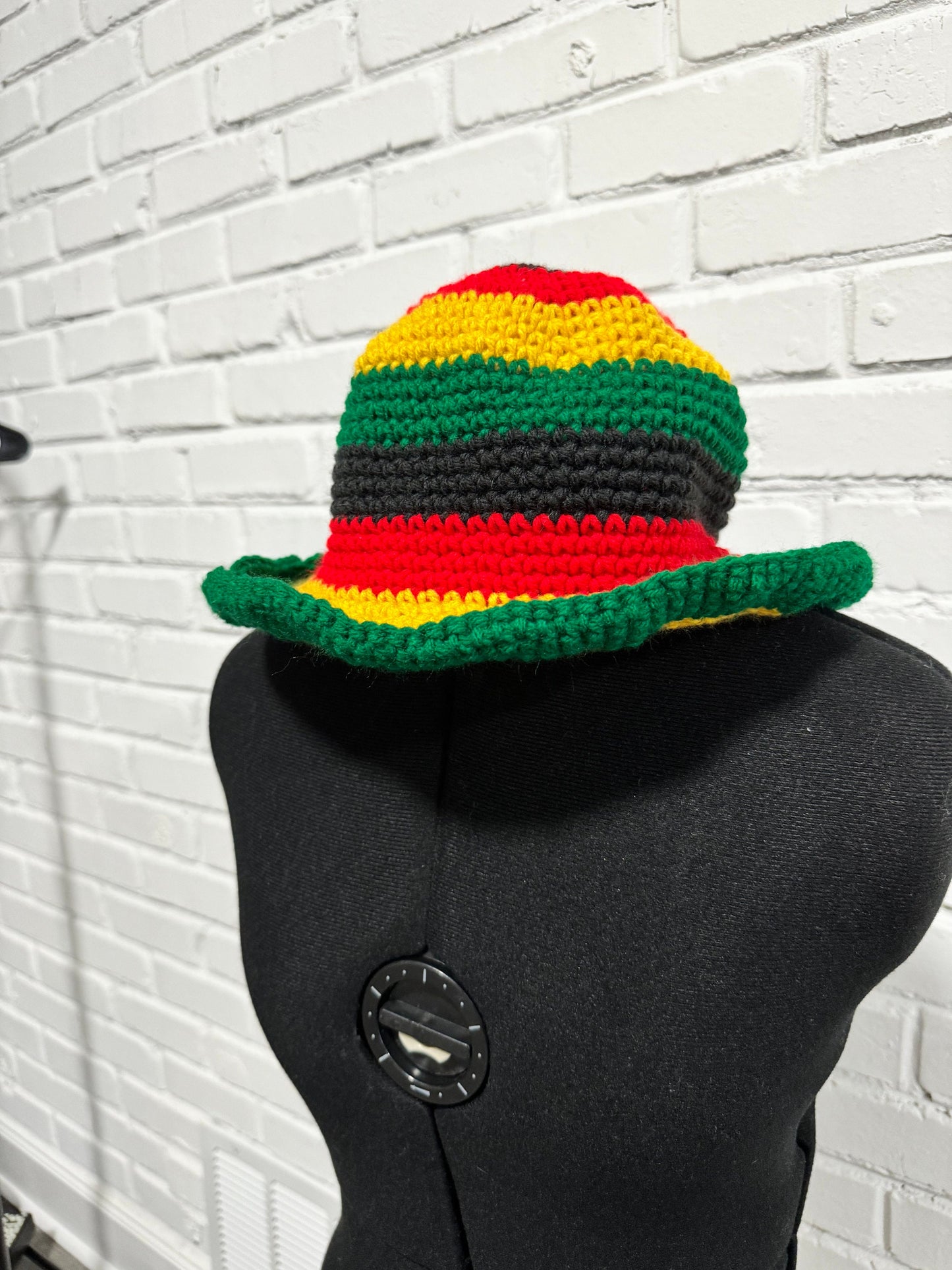 Handmade Crochet Rasta Bucket Hat