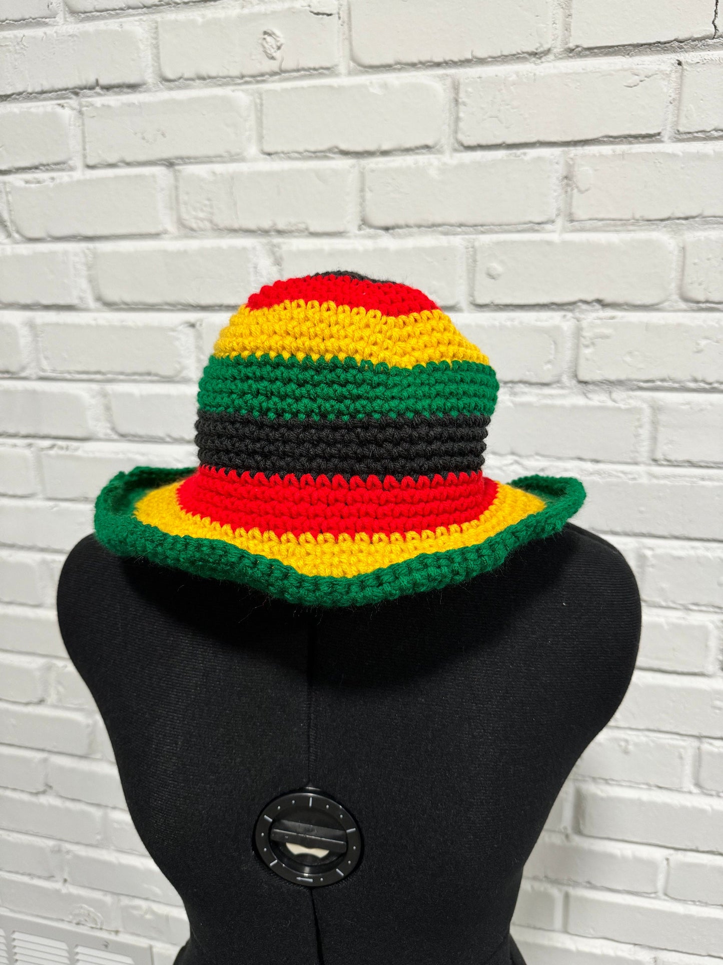 Handmade Crochet Rasta Bucket Hat