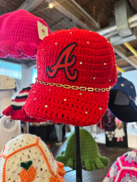 Customizable Crochet Bling Trucker Hat