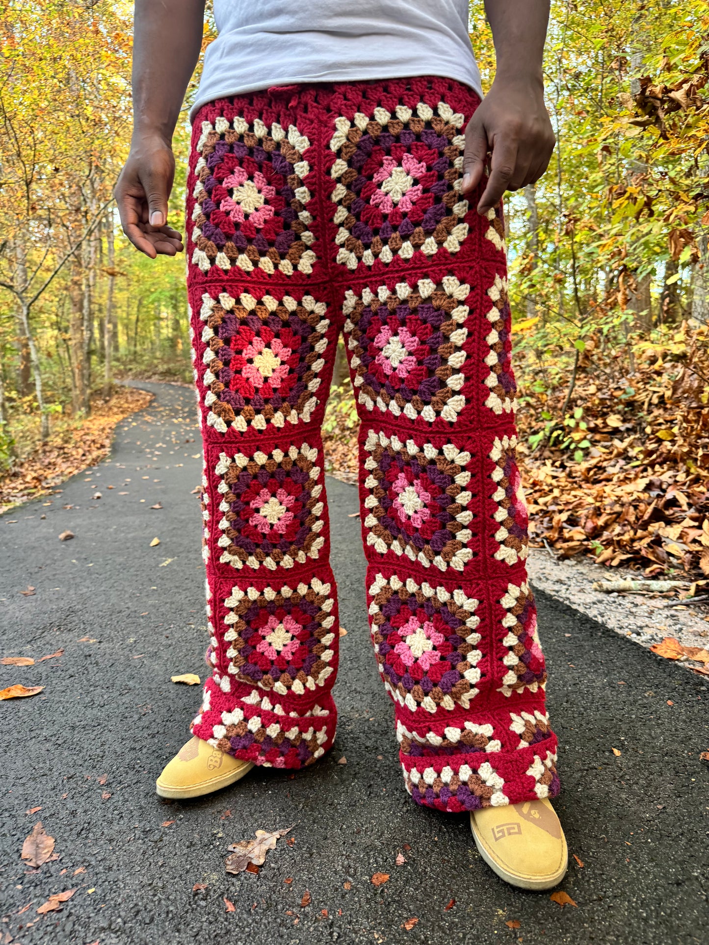 Men’s Crochet Granny Square Pants