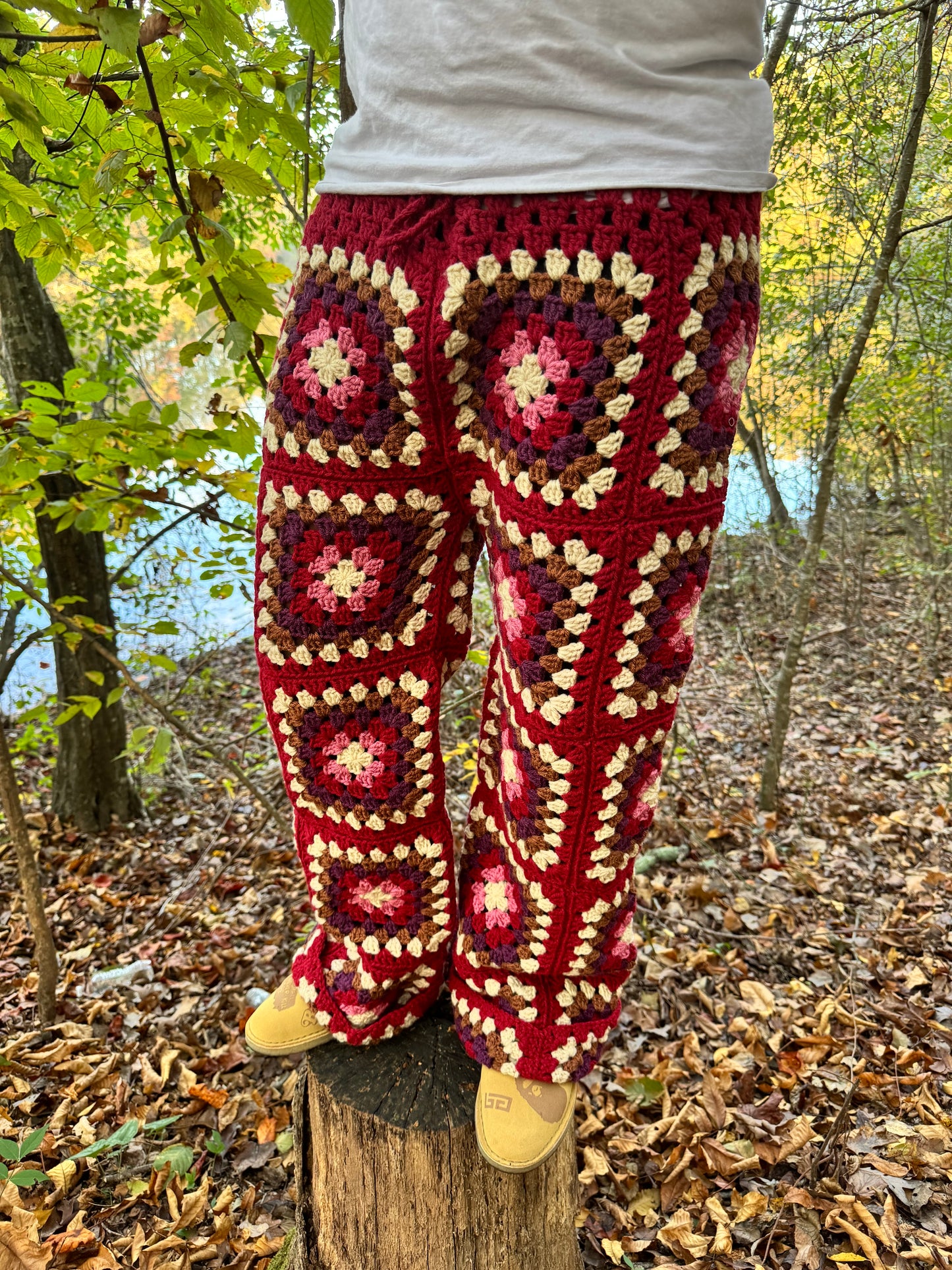Men’s Crochet Granny Square Pants