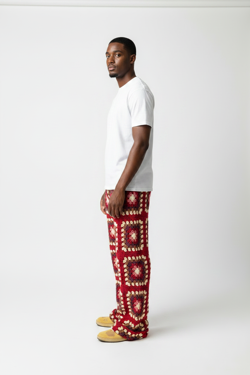 Men’s Crochet Granny Square Pants