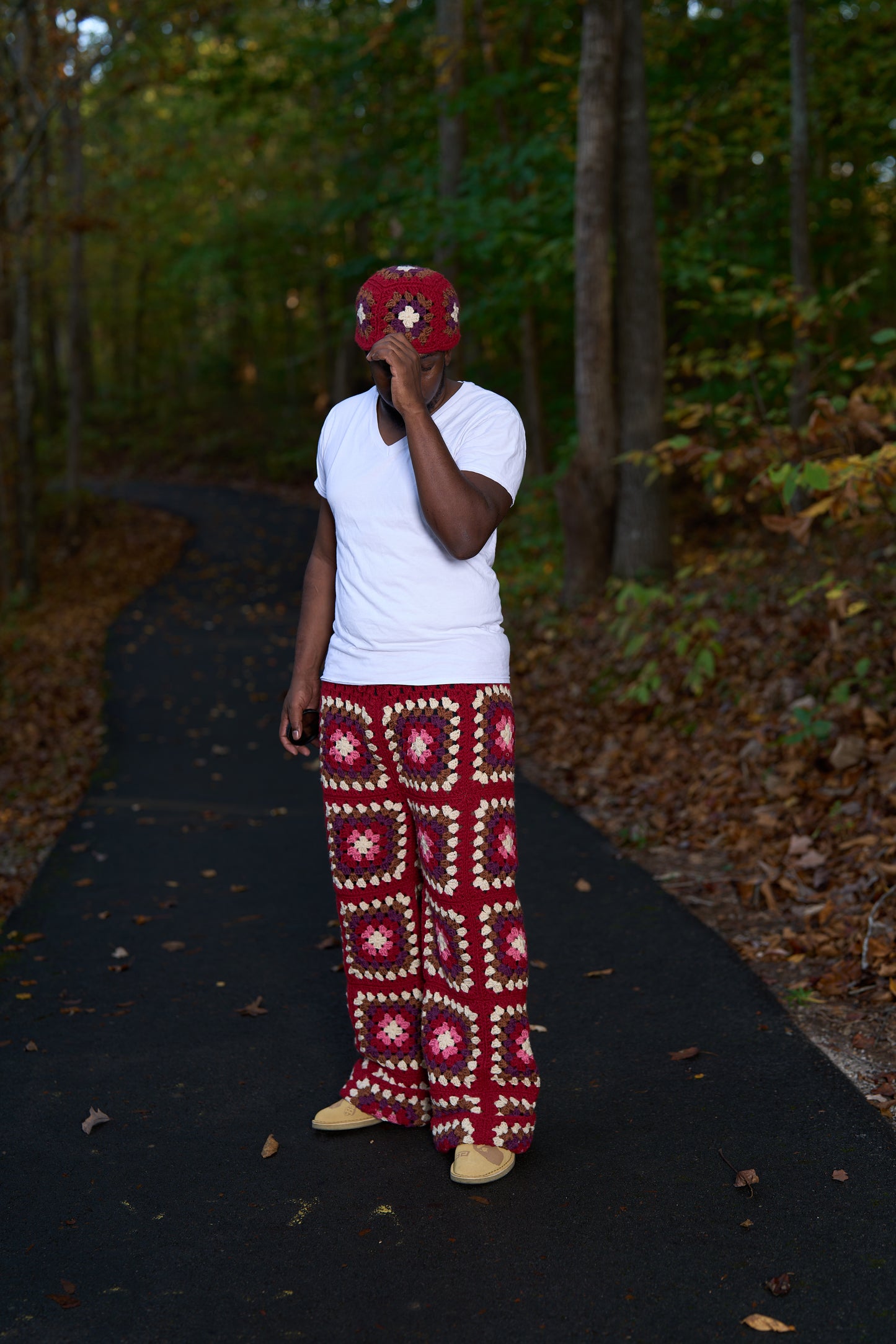 Men’s Crochet Granny Square Pants