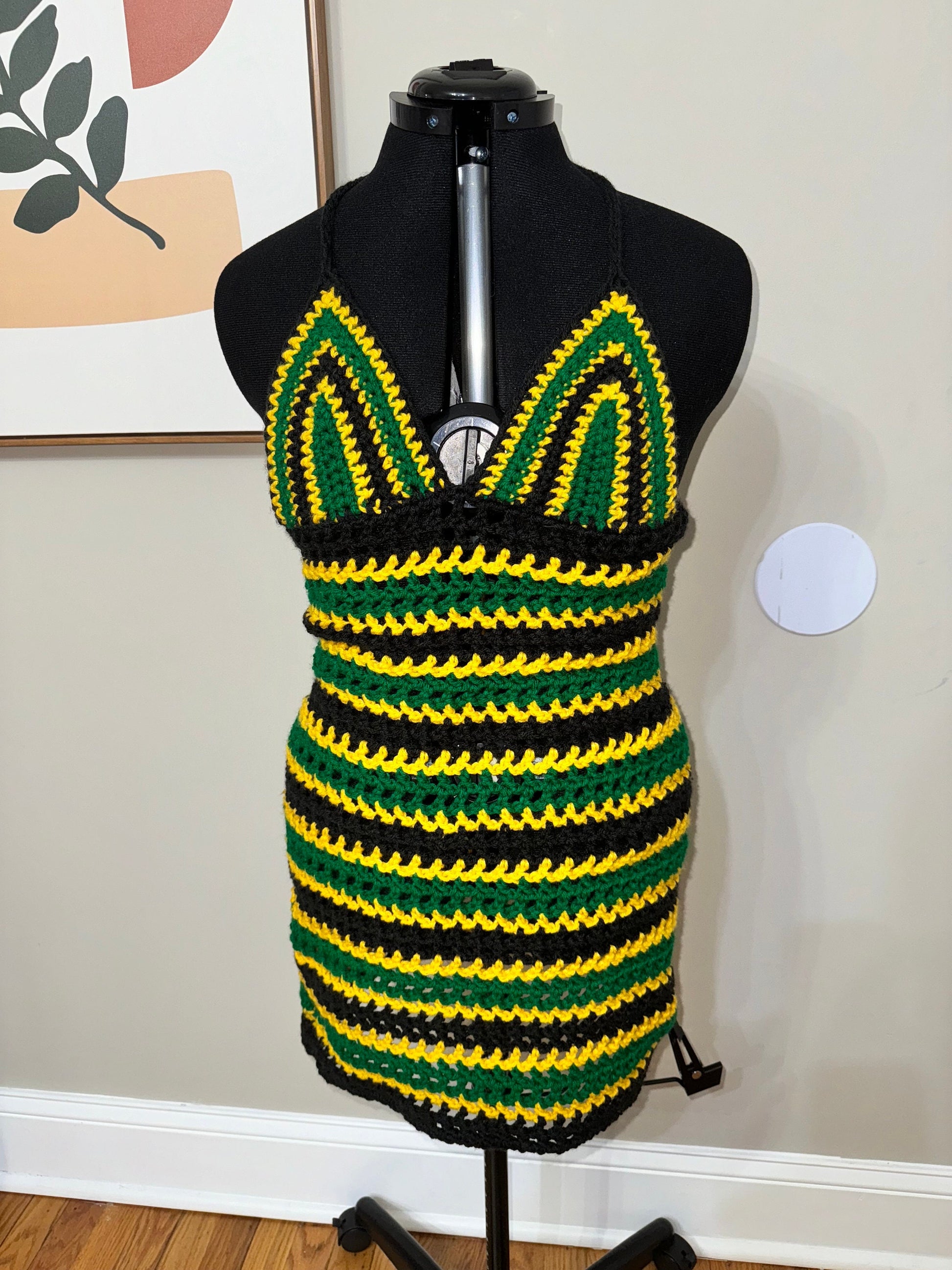 Jamaica Mesh Crochet Dress