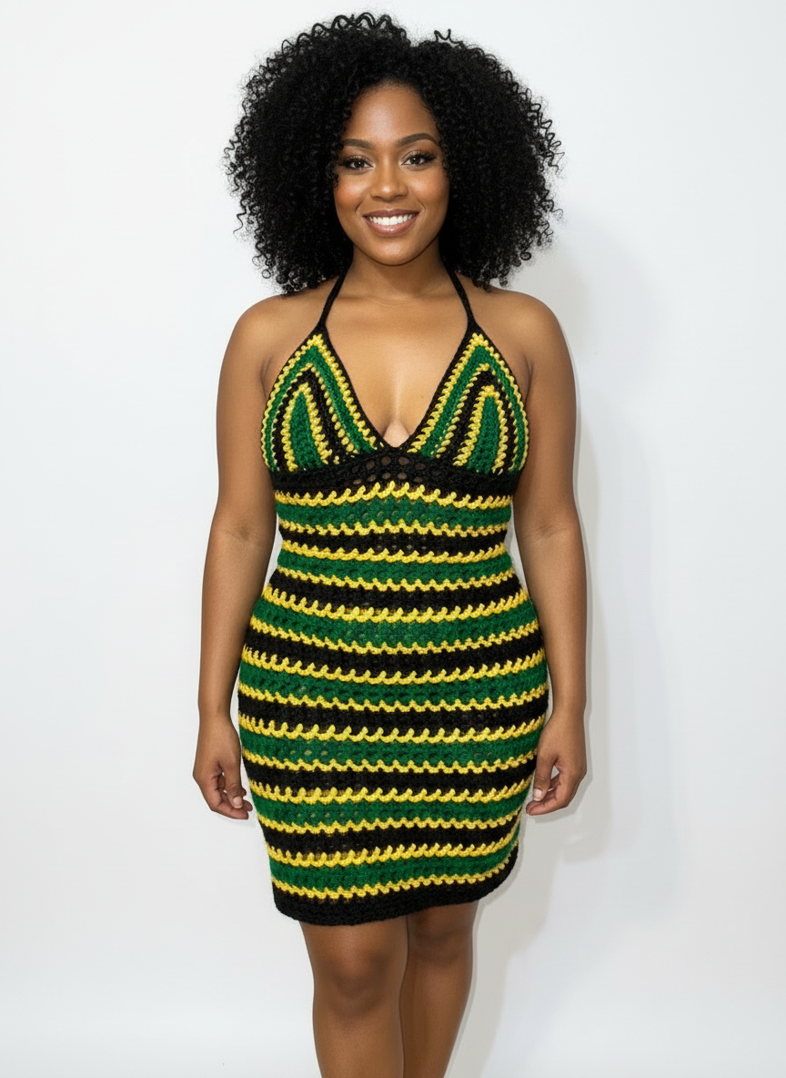 Jamaica Mesh Crochet Dress