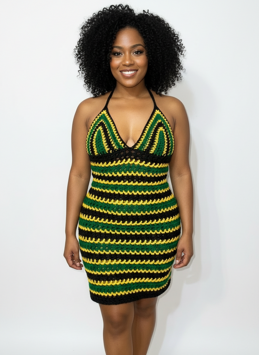 Jamaica Mesh Crochet Dress