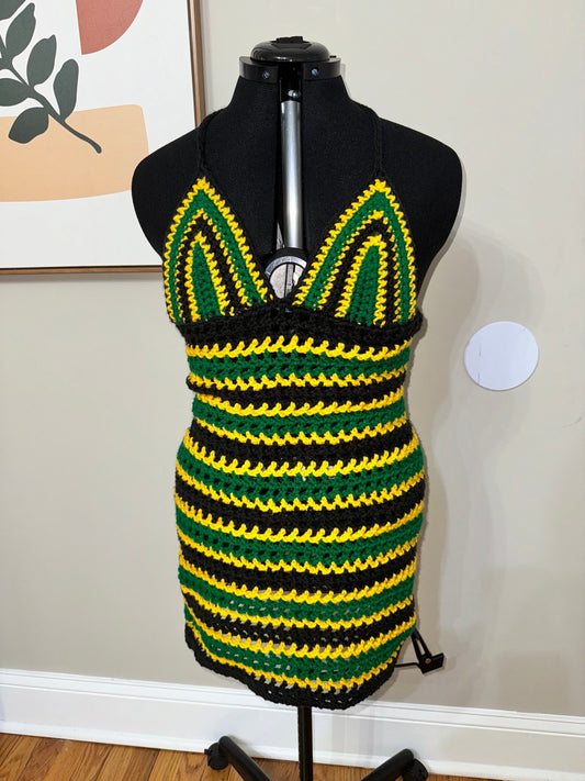 Jamaica Mesh Crochet Dress