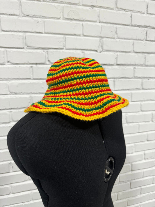 Rasta Crochet Bucket Hat