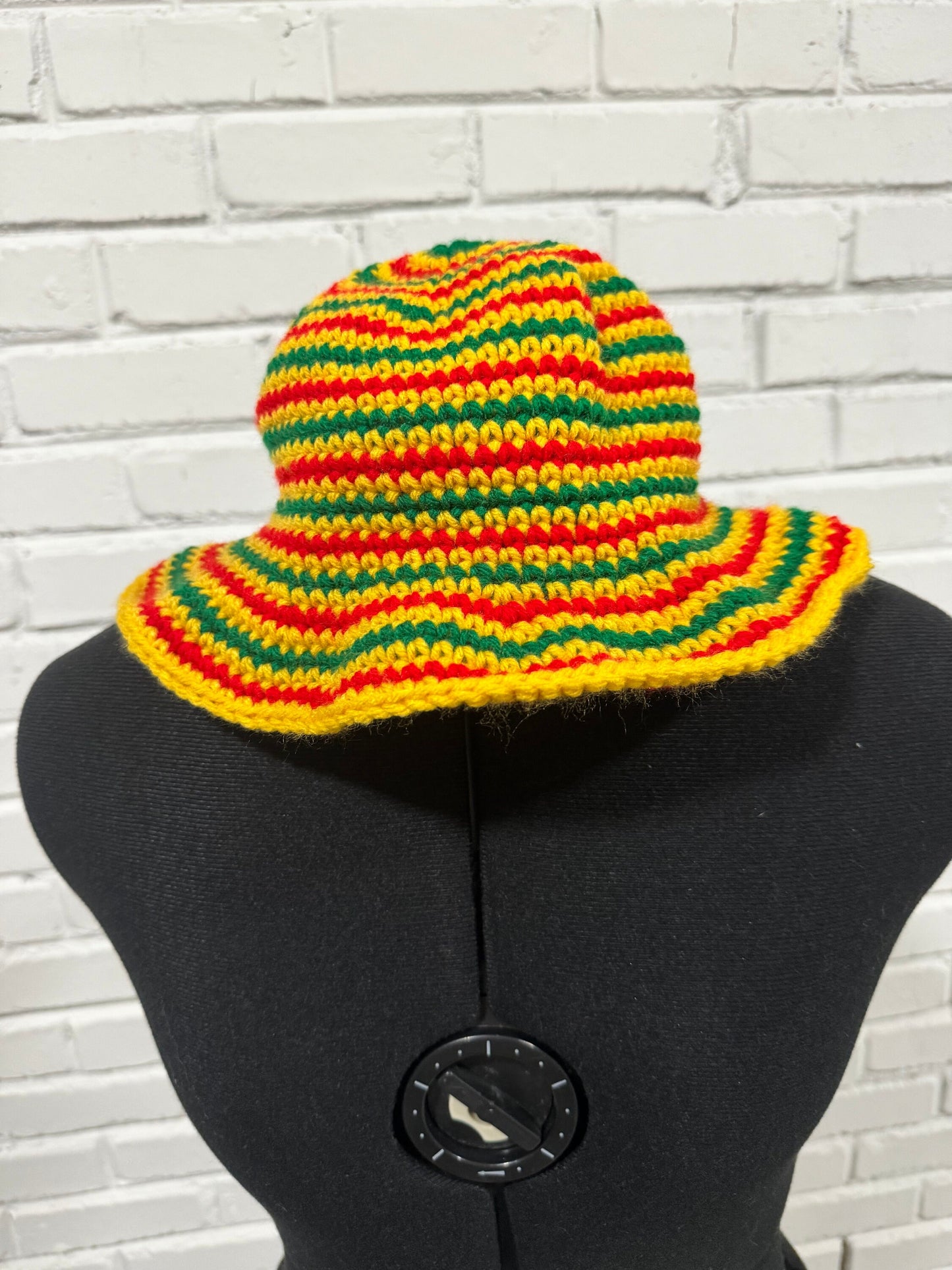 Rasta Crochet Bucket Hat