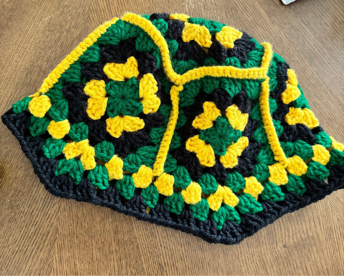 Jamaica Crochet Granny Square Bucket Hat