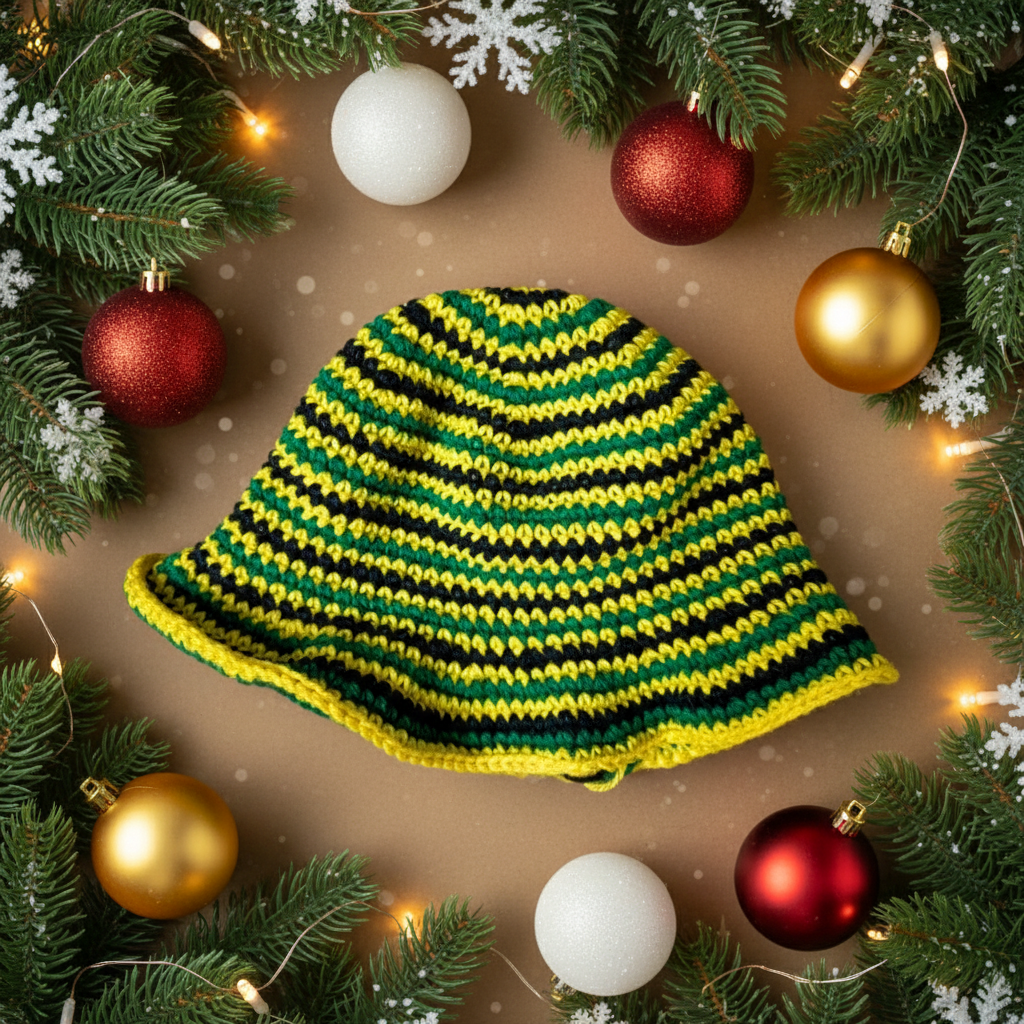 Jamaica Crochet Striped Bucket Hat