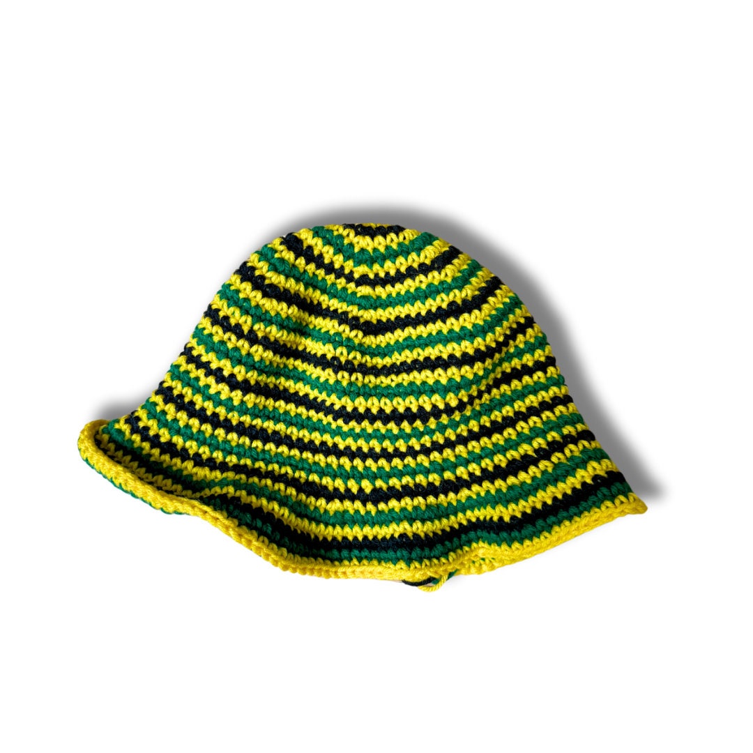 Jamaica Crochet Striped Bucket Hat