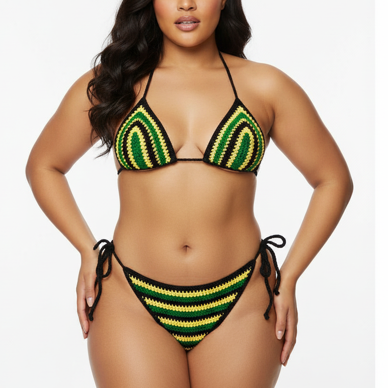 Handmade Jamaica Crochet Bikini Set