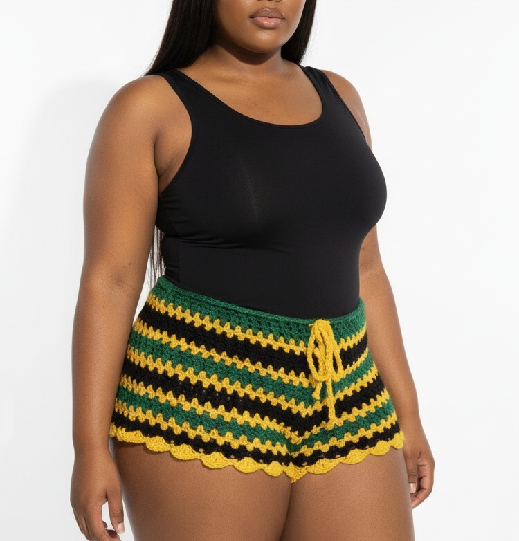 Jamaica Mesh Handmade Crochet Shorts for Vacations and Festivals