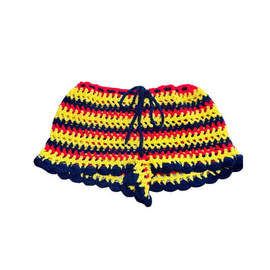 Summer Festival Mesh Crochet Shorts Colombia Colors