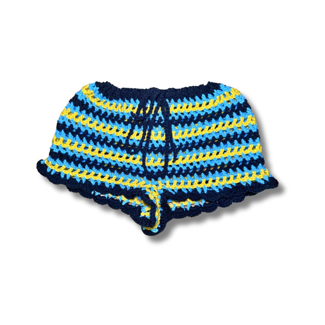 Bahamian Mesh Crochet Shorts with Bikini Matching Set