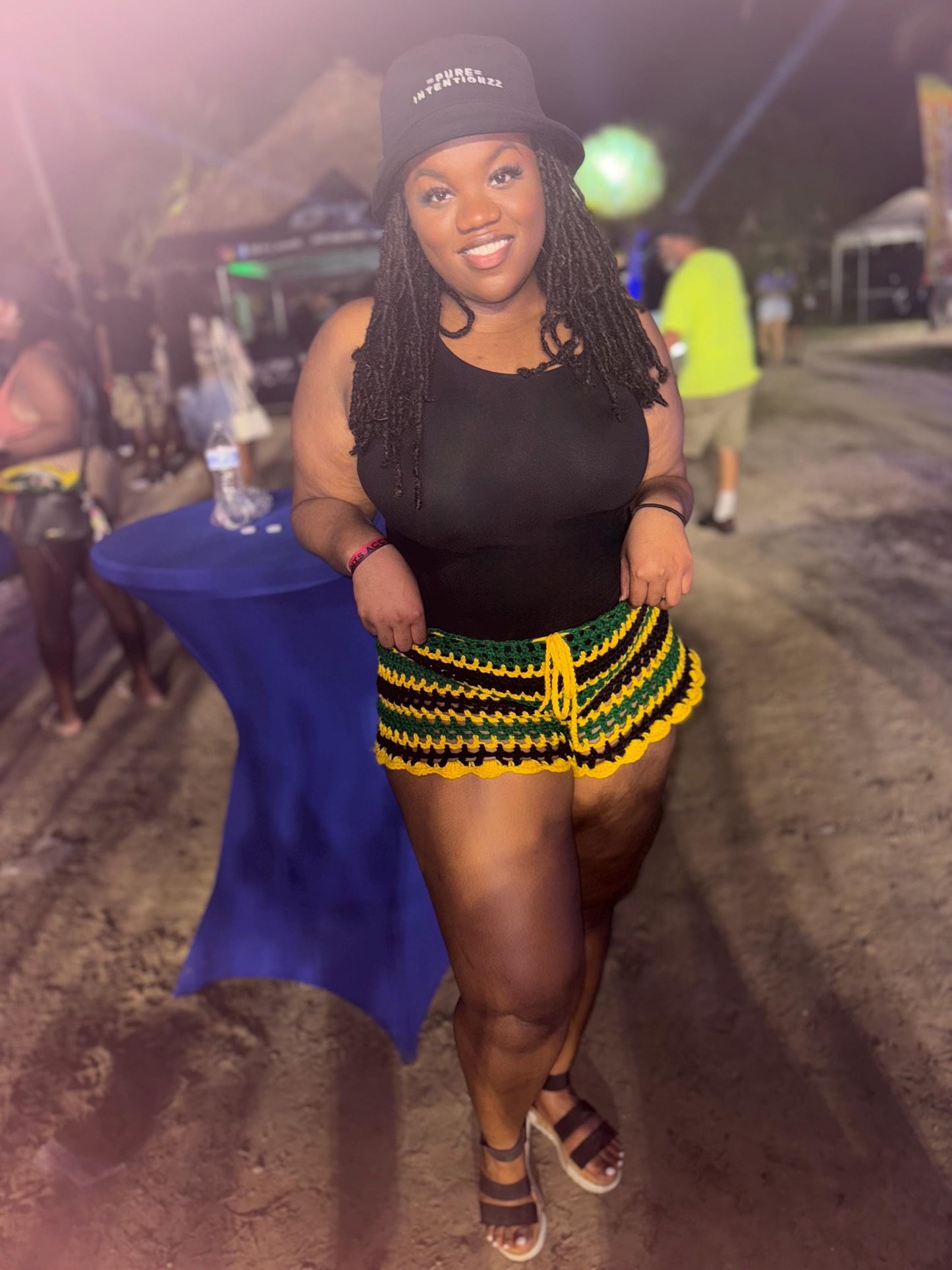 Jamaica Mesh Crochet Shorts with Bikini Matching Set