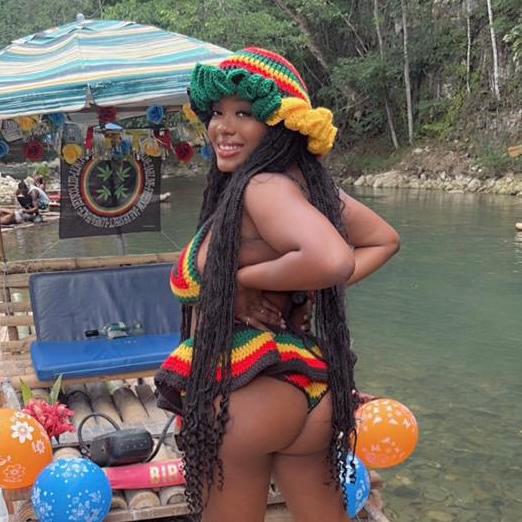 Handmade Crochet Ruffle Bucket Hat - Rasta Jamaica Colors