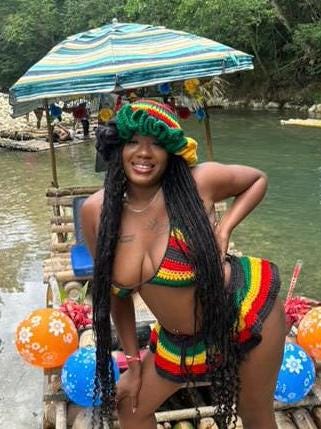 Handmade Crochet Ruffle Bucket Hat - Rasta Jamaica Colors